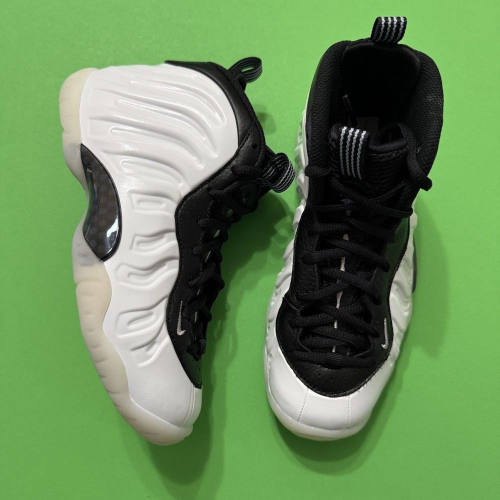 New Nike Air Foamposite One GS Sneakers Shoes White Black DV2238-100 Size 4.5